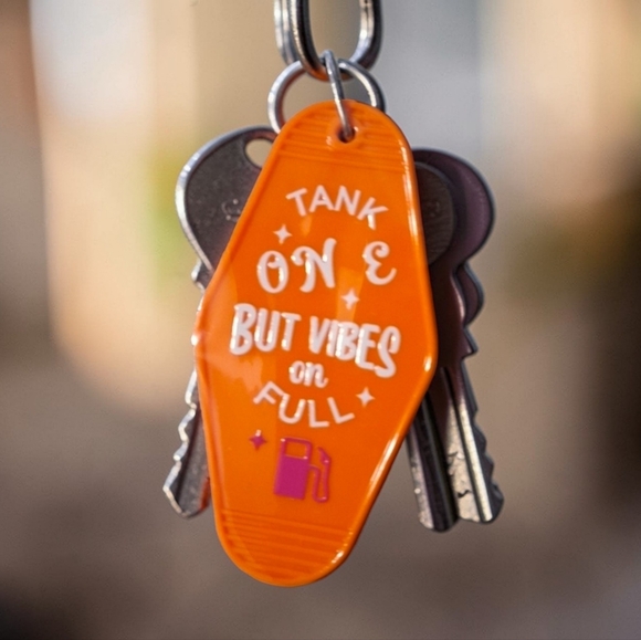 unbranded Accessories - NWT Orange Fun Quote Hotel Style Keychain
